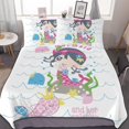 thumbnail image 1 of HAHDAXIA Mermaid Bedding Solid Comforter Set for All Seasons 3 Pieces(1 Comforter+2 Pillowcases) Soft Microfiber Bedding Set King(102"x90"), 1 of 7