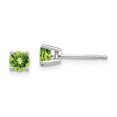 thumbnail image 1 of Quality Gold XE71WPE 14K White Gold 4 mm Peridot Earrings, 1 of 1