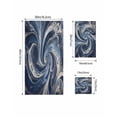 thumbnail image 4 of Navy Blue Abstract Towel Set of 3, Soft Microfiber Bath Towels, Hand Towel, Washcloths, White Moire Abstract Quick-Dry Absorbent Towels for Bathroom Kitchen Hotel Beach Gym Spa, 4 of 7