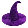 thumbnail image 5 of VZQI Women's Witch Hat Adult Ruched for Halloween Costume Accessories, 5 of 6