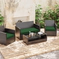 thumbnail image 5 of Snubbull 3 Pack Outdoor Replacement Cushions for 4-Seater Wicker Rattan Loveseat Sofa Chair Patio Furniture, 36 x 18 x 3,18 x 18 x 3, Green, 5 of 7