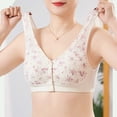 thumbnail image 3 of Gytharion Women's Large-size Bras Front-buttoned Wireless Adjustable Straps Bras Printed Comfortable Everyday Bras,36B-48C, 3 of 8