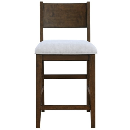 Steve Silver Canton Uopholstered Seat Set of 2 Counter Chair, Eggshell