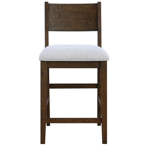 Steve Silver Canton Uopholstered Seat Set of 2 Counter Chair, Eggshell