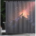 thumbnail image 4 of Ambesonne Fantasy Shower Curtain, Howling Wolf on Rock, 69"Wx84"L, Multicolor, 4 of 5