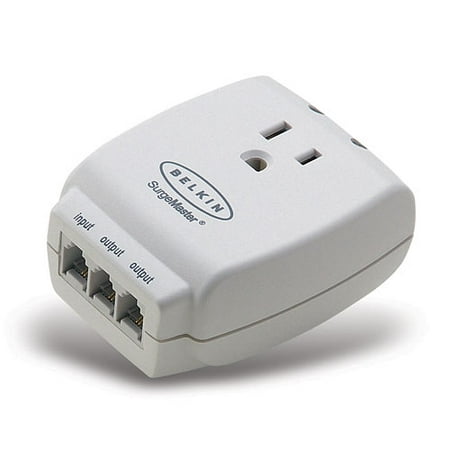 Belkin 1-Outlet Wall-Mount Surge Protector with Fax/Phone Protection
