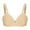Khaki, variant on abtuhar Women Plus Size Bras,Wireless Bras for Women,Woman's Embroidered Glossy Comfortable Breathable Bra Underwear No Rims
