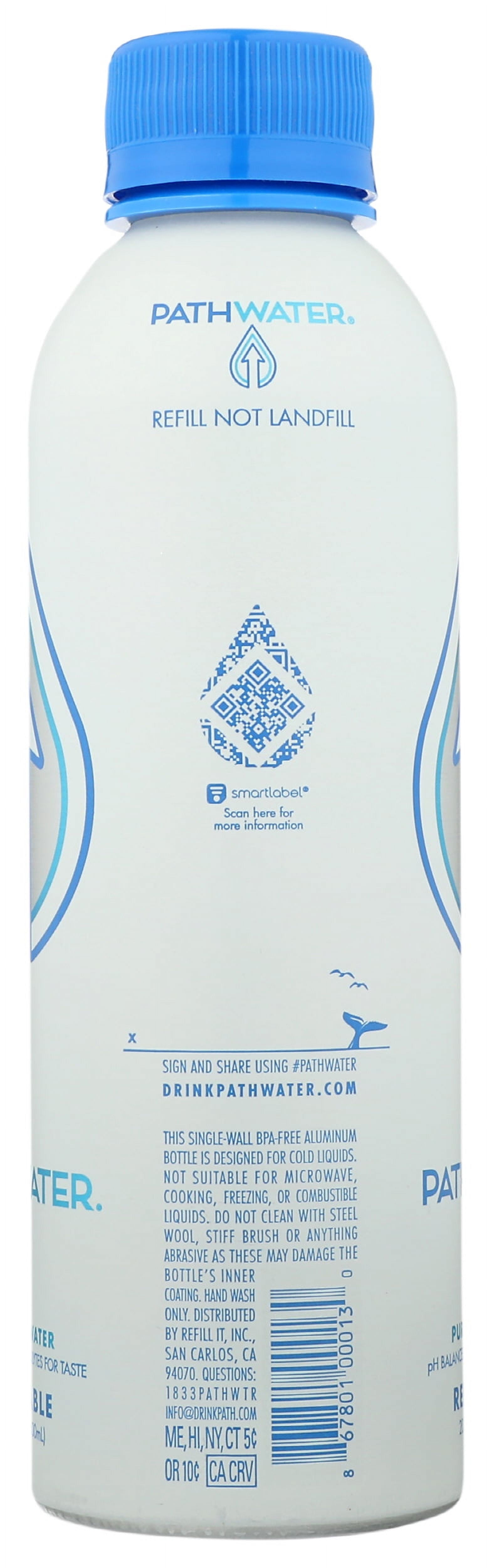 Pack of 12, Pathwater Refillable Purified Water, 20.3 fl oz