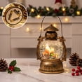 thumbnail image 5 of Christmas Musical Snow Globe Lantern, Water Filled Night Light, Oil Lamp Style Body with Swirling Glitter Warm Light and Eight Melodies, Tabletop Decor for Mantel Shelf or Bedside, 5 of 6