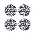 thumbnail image 1 of Vsdgher Cute Basebal Print Leather Coasters for Drinks, Durable Drink Coasters 4 Set for Tabletop Protection, Luxurious Home Décor and Housewarming Gift-Round Shape, 1 of 6