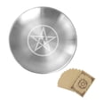 thumbnail image 4 of Plato ritual de altar Strade Fareast Limited acero inoxidable simbolismo del pentagrama, 4 of 8