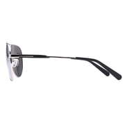 Piranha Eyewear Eclipse Metal Aviator Sunglasses for Men with Silver Frames and Smoke Lenses