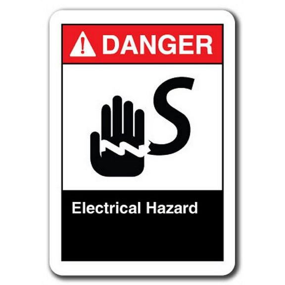 Danger Sign - Electrical Hazard 7"x10" Plastic Safety Sign ansi osha