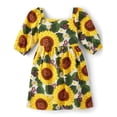 thumbnail image 1 of Vestido Gymboree para niños pequeños, manga corta, casual, girasoles, talla 7, 1 of 2