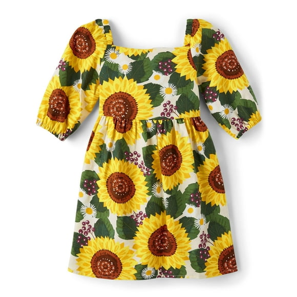 Vestido Gymboree para niños pequeños, manga corta, casual, girasoles, talla 7