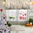 thumbnail image 5 of Spring Floral Curtain Valances for Windows, Kitchen Valance Window Treatments Panel 2 Pack, Beige Watercolor Botanical Rod Pocket Short Curtains for Bathroom Bedroom 54 x 18 Inch, 5 of 8