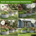 thumbnail image 6 of Land Guard 3 Pcs 2x2X2FT Round Galvanized Raised Garden Bed Kit, Silver Outdoor Planter Garden Bed, Metal Raised Box for Vegetables, Fruits, Flowers & Herbs, 6 of 6