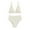 White-02, variant on Lopeceal Women's Textured V Neck Bikini High Waist Swimsuit Set Solid Two Piece Bathing Suit