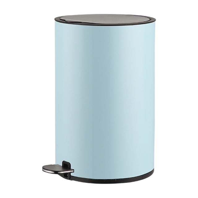 Naiovety Bote de basura de acero inoxidable de alta capacidad Bote de basura de amplia aplicación resistente y duradero para cocina Suministros de limpieza para el hogar Azul