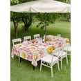 thumbnail image 4 of Outdoor Tablecloth with Umbrella Hole for Patio/Picnic/Party/Camping, Spring White Daisy Waterproof Table Cloth Rectangle Table Cover Washable, Farmhouse Floral Pink Buffalo Plaid (60"x 120"), 4 of 8