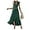 Green, variant on Women's 2024 Summer Wrap V Neck Dress Ruffle Sleeve Swiss Dot Boho Ruffle Slit Beach Party Flowy Long Maxi Dresses
