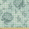 thumbnail image 2 of Ambesonne Floral Fabric by the Yard Upholstery, Vintage Romantic Plants, 1 Yard, Pale Blue Grey, 2 of 5