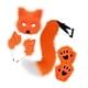 thumbnail image 2 of Conjunto de máscara y cola para mujer y niña, aro para el pelo, disfraz de Halloween, máscara de gato Naranja, 2 of 9