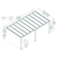 thumbnail image 4 of Palram - Canopia Stockholm 11' x 22' Polycarbonate/Aluminum Patio Cover - Gray/Clear, 4 of 13