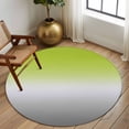 thumbnail image 3 of Green Gray Ombre Large Area Rugs for Bedroom Living Room, Soft Non Slip Carpet Bedside Rug, Modern Gradient Abstract Art Round Floor Cover Kitchen Accent Rug 5' for Dining Room/Office, 3 of 9