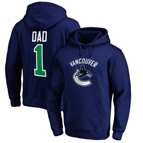 Men's Blue Vancouver Canucks #1 Dad Pullover Hoodie