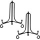thumbnail image 1 of Iron Display Stand,2 Pack 8 Inch Iron Plate Holder Black Decorative Plate Holder Iron Easel Photo Plate Display Stand for Poster Frames, 1 of 4