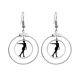 thumbnail image 1 of Invierno Patinaje femenino deporte patrón Los pendientes cuelgan del aro de la joyería del círculo de la gota Unbranded M, 1 of 3