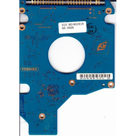MK6025GAS, HDD2189 P ZE01 T, G5B000465000-A, Toshiba 60GB IDE 2.5 PCB