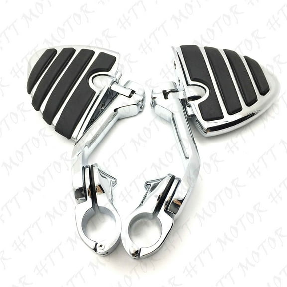 HTT-MOTOR Chrome 5" Long FootPeg Kit 1.25" Engine Guard For Kawasaki VULCAN VN400 VN800