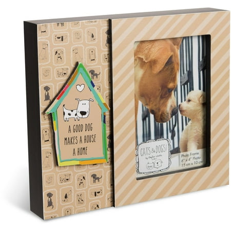 - Pavilion - A Good Dog Makes A House A Home Layered 4x6 Picture Frame
