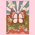 thumbnail image 2 of Junior's Lost Gods Retro Butterfly Tarot Graphic Tee Light Pink X Large, 2 of 3