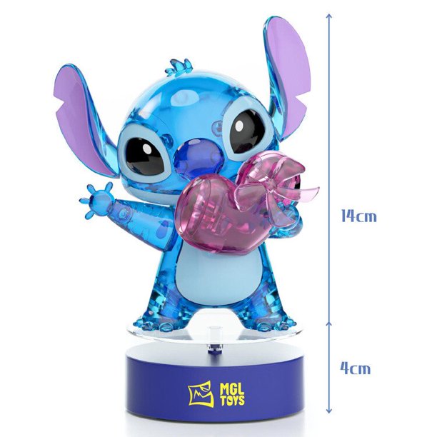 Disney Stitch Angela Crystal Like Blocks, modelo de dibujos animados Diy, figuras de ladrillo de construcción, juguete de decoración para niños, regalos de navidad