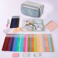 thumbnail image 5 of HOMEIORA Large Pencil Case Pouch, Pencil Box Holder Organizer with 4 Compartments, Pen Bag Wide Opening, with A Transparent Compartments - Blue, 1 Pack, 5 of 6