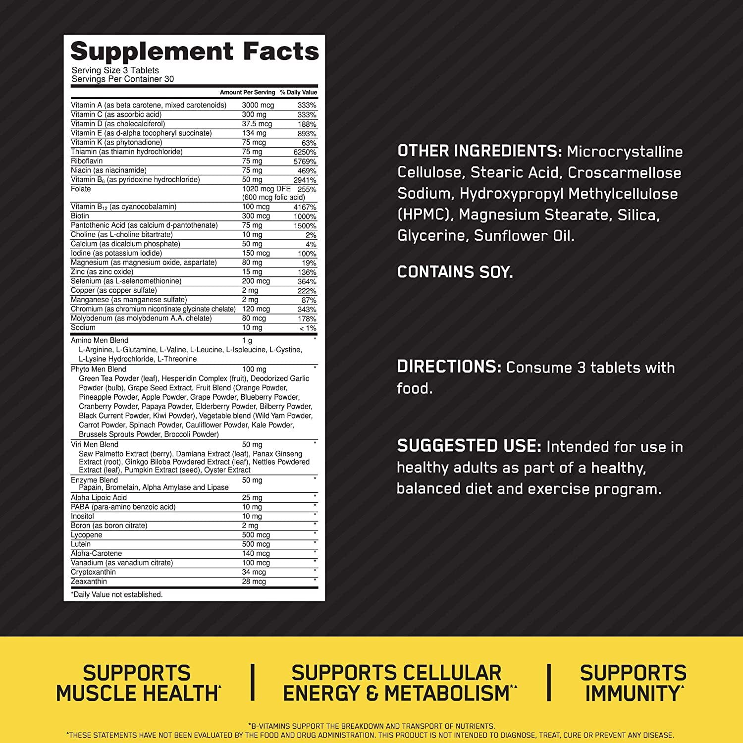 Optimum Nutrition Opti-Men Multivitamin, 90 Tablets 1