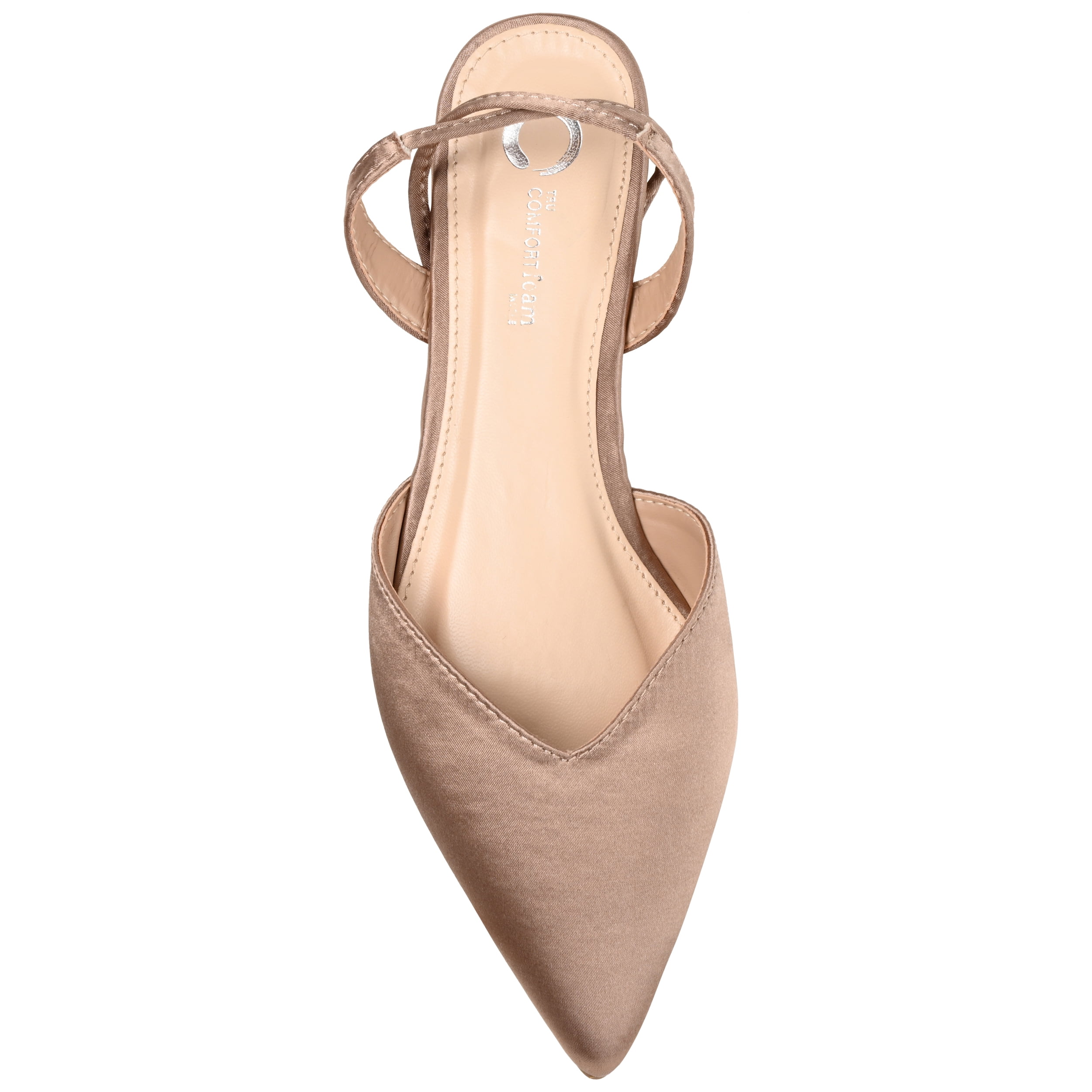 Journee Womens Theia Tie Up Pointed Toe Ballet Flats