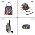 thumbnail image 3 of FORMRS Crossbody Bag for Women Quilted Travel Shoulder Cell Phone Purse with Chain Strap Handbag, Colorful Psychedelic, 3 of 7