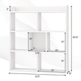 thumbnail image 3 of Costway 1 PCS 7-cube Bookcase Open Storage Shelf with Anti-tipping Kits for Living Room White, 3 of 9