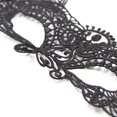 thumbnail image 5 of Máscara de encaje negro, material duro, máscara de encaje con diamantes de imitación para disfraz, fiesta temática, 5 of 5