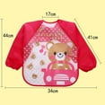 thumbnail image 5 of TureClos Lovely Baby Bibs Infant Long Sleeve Waterproof Baby Feeding Smock Children Plastic Coverall Bib Toddler Scarf, 5 of 5