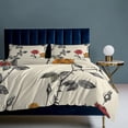 thumbnail image 2 of Rose Pattern Quilt Cover Set Fashionable Printed Bedding Covers with Pillowcase Home Textiles, Twin (68"x86"), 2 of 5