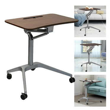 Standing Desk, Height Adjustable Desk, Mobile Standing Desk Rolling Adjustable Laptop Cart Home Office, Small Computer Desk Rolling Desk with Wheels
