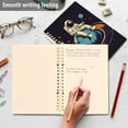 thumbnail image 4 of FORMRS 1-Subject Spiral Notebook 8" x 5" College Ruled 60 Refillable Sheet A5 Hard Cover, 2 Pack, Black Astronaut Record, 4 of 7