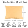 thumbnail image 3 of Unique Bargains 2Pcs Egyptian Cotton Pillow Cover Cases Yellow Standard, 3 of 5
