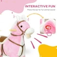 thumbnail image 4 of Kids Bikes Rocking Horse with Sound, Ride on Horse with Saddle, Toddler Rocker, Gift for 3-8 Year Old, Pink,Kids Riding Toys, 4 of 5