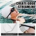 thumbnail image 3 of Gorro de natación de silicona, gorro de baño cómodo, ideal para cabello rizado, corto, medio largo, gorro de natación para mujeres y hombres, gorros de ducha que mantienen el peinado sin cambios Ormromra LRWJ848-7, 3 of 6